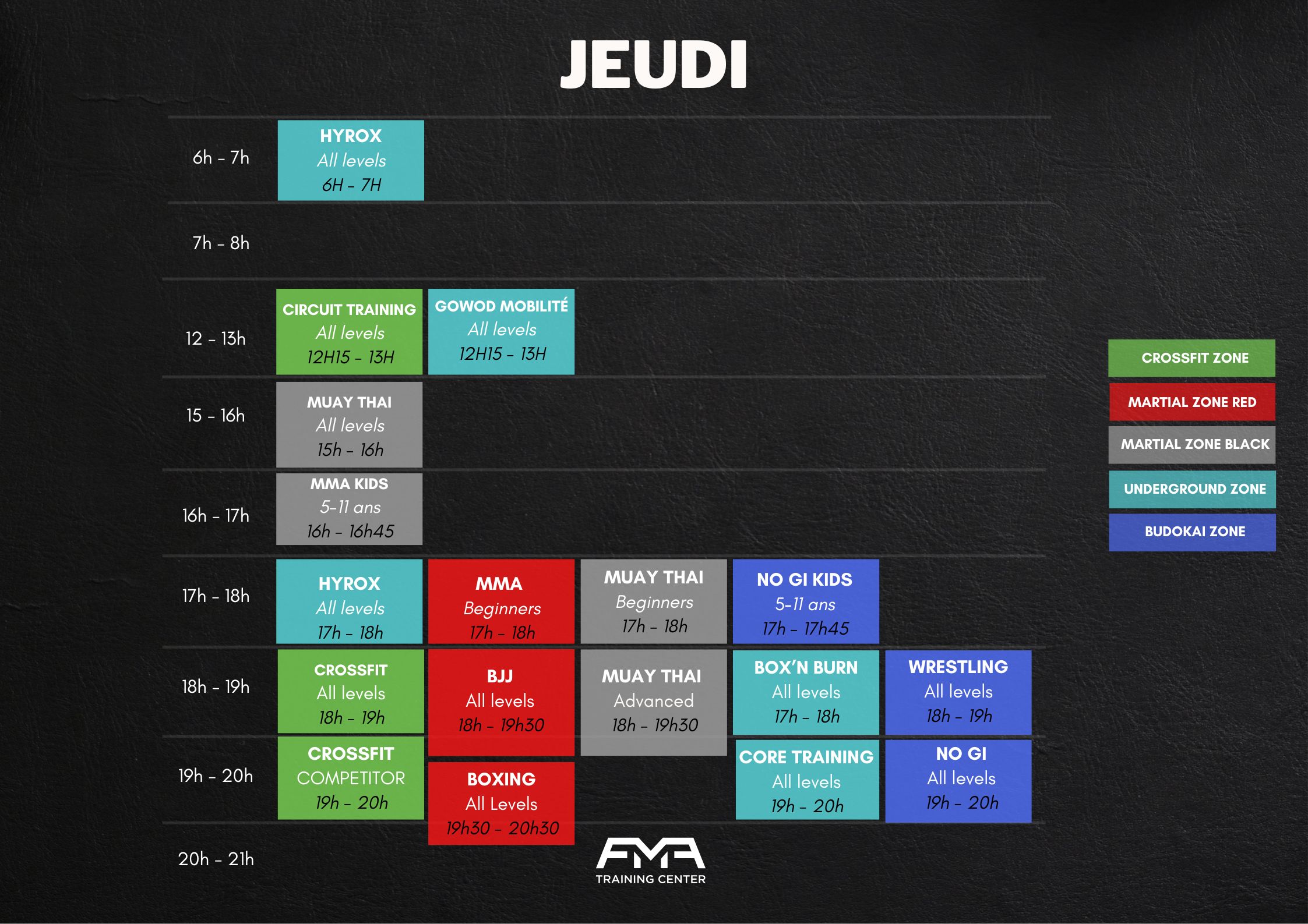 calendrier jeudi